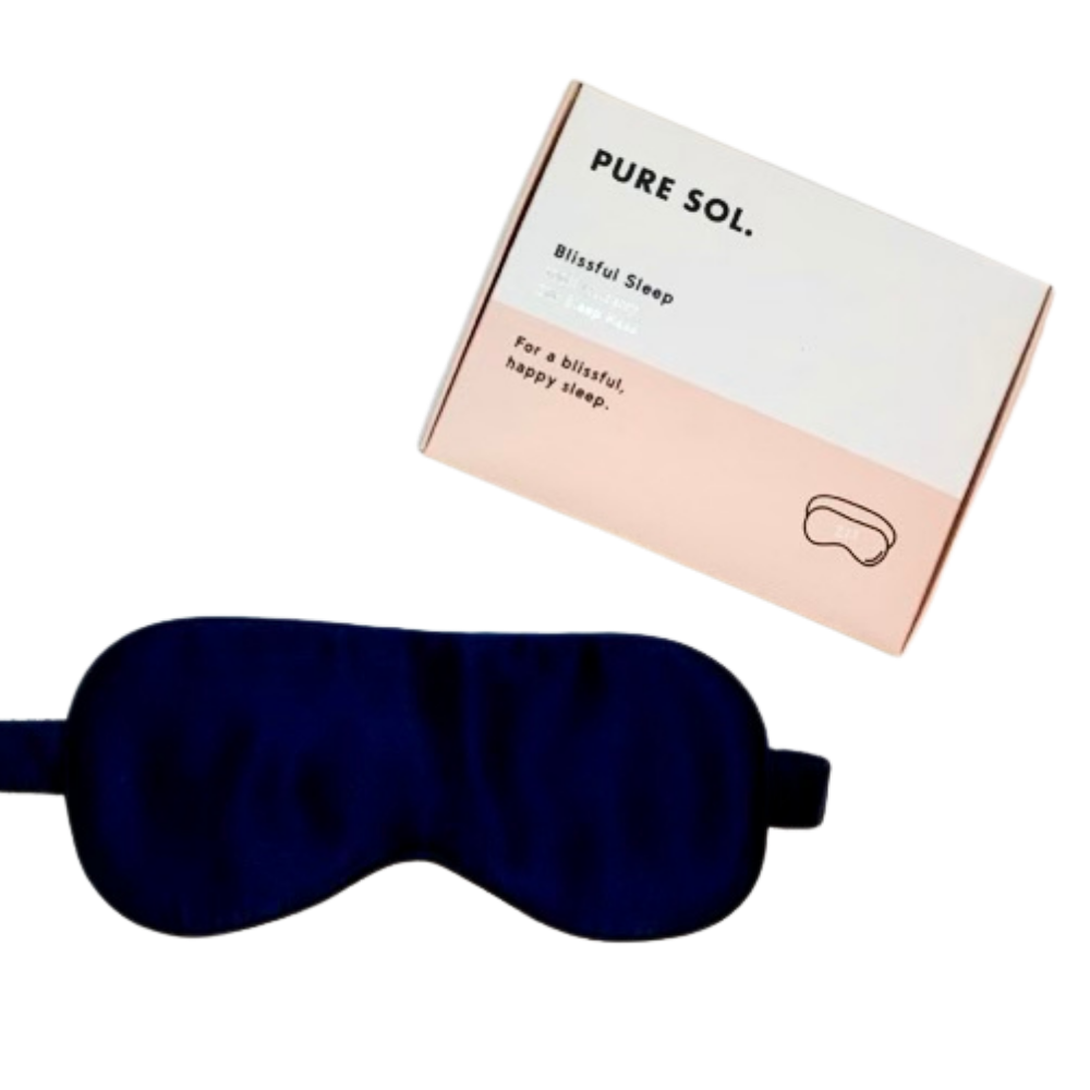 PURE SOL. Beauty Blissful Sleep 100% Mulberry Silk Sleep Eye Mask -