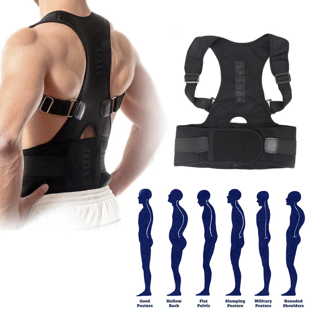 Posture Corrector Support Magnetic Back Shoulder Brace Belt Band for Men & Women